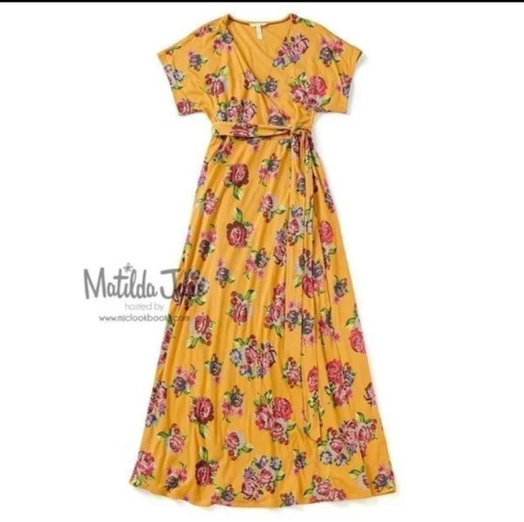 Matilda Jane | Dresses | Matilda Jane Alana Maxi Dress Mustard Yellow  Floral Size Medium Womens Dress | Poshmark